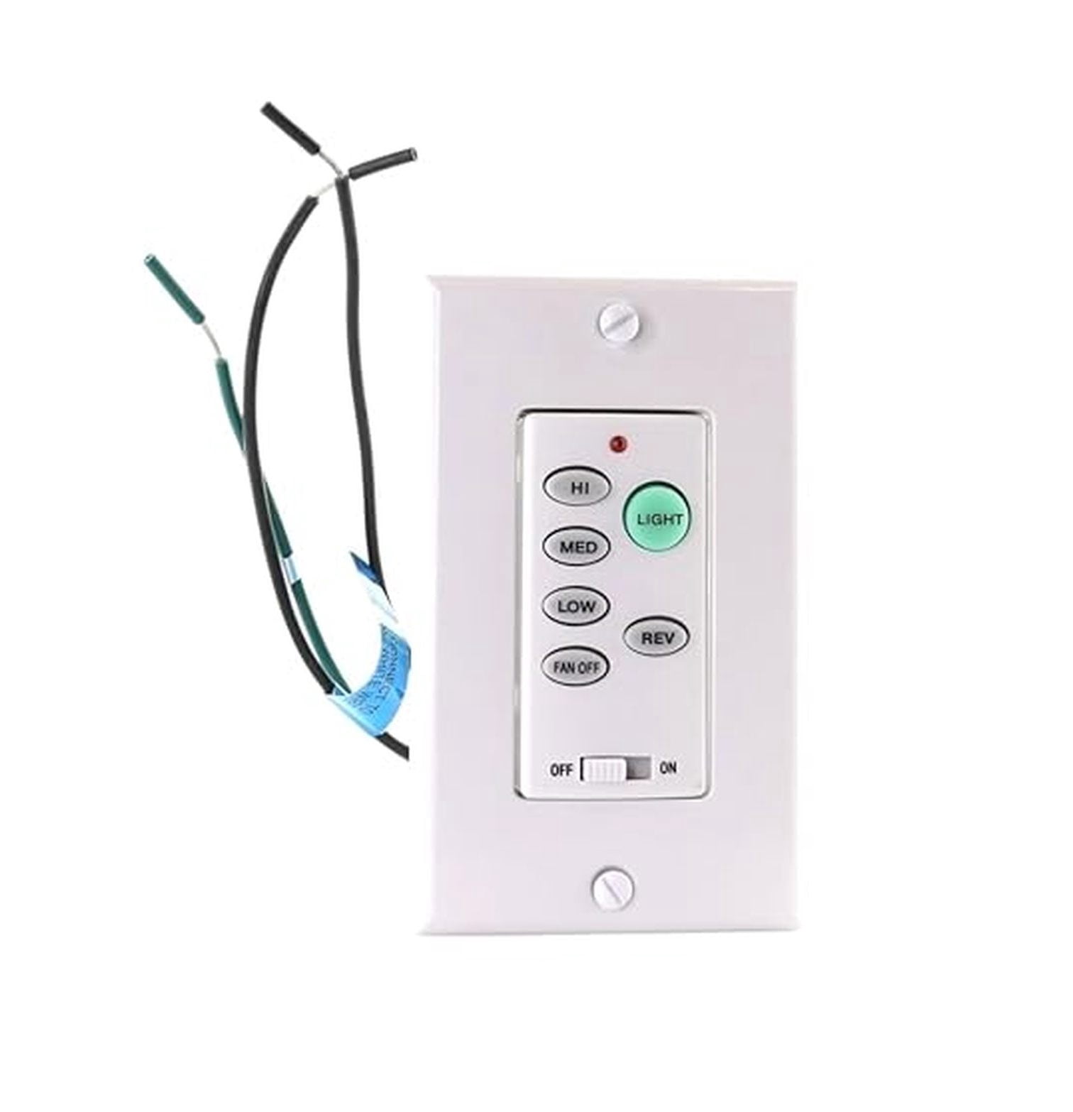 UC9051T Wired Wall Ceiling Fan Control | 3-Speed Fan, Light Dimmer ...