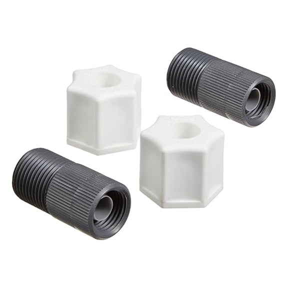 UCADPTR Connecting Nut 3/8 Inch with Adapter - Brass Fitting, Garden Hose Repair, Irrigation System Connector - Durable, Leakproof, Easy Install