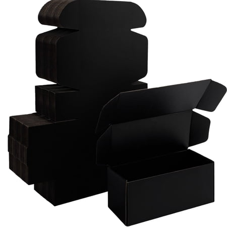 Ucanpack Corrugated Black Mailer Box ECT-32 Heavy Duty Moving Box Large 14x4x4" - 50/Bundle