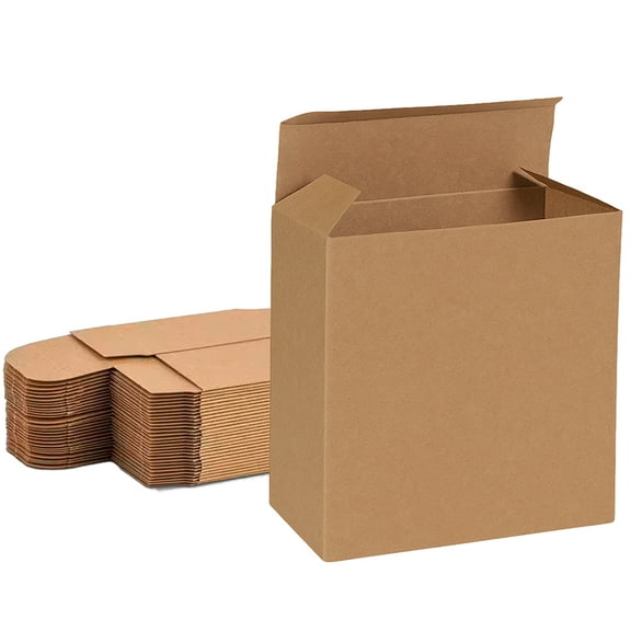 UCANPACK Black Cardboard Product Box 4 x 1 x 4 - 1000 Pack boxes for packaging small business Standard Kraft Color, 4x1x4 Shipping Boxes - Custom Made in USA