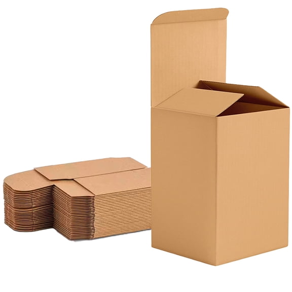 Ucanpack Kraft Product Boxes, Cardboard Packaging Paper Board Gift Box, 2 x 2 x 6" - 500/Bundle