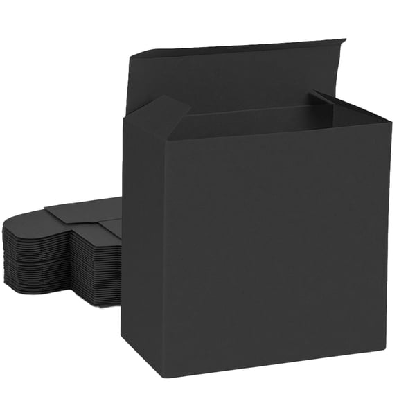 UCANPACK Black Cardboard Product Boxes 7 x 1 x 7 - 500 Pack paperboard boxes Black, 7x1x7 Shipping Boxes - Custom Made in USA