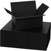 UCANPACK All Black Shipping Boxes 6x4x4 Inches - 25 Pack Black Small Boxes for Shipping - 6x4x4 Shipping Boxes for Small Business, Custom Shipping Boxes - Made in USA