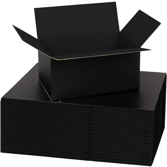 Ucanpack 1/8” Thick Corrugated Shipping Box 25 Pcs, Made In USA- Boxes For Packaging Moving, Black 9x6x4" Moving Boxes, Packaging Box For Small Business