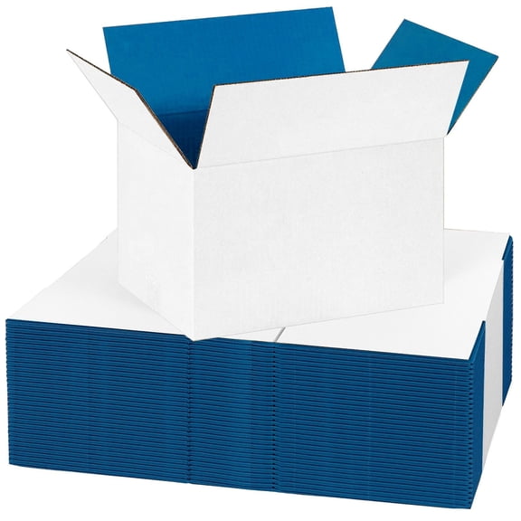 UCANPACK Blue Color Shipping Boxes 10 x 8 x 5" (Color Inside) - 25 Pack Shipping Boxes Large, 10x8x5 Shipping Boxes - Custom Shipping Boxes Made in USA