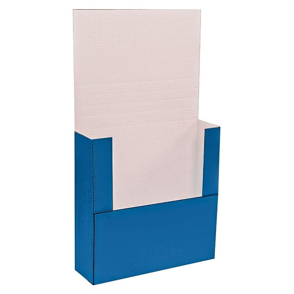 Ucanpack 50 Pack Easy Fold Mailers, Blue Corrugated Cardboard Shipping Boxes - 12x9x3"