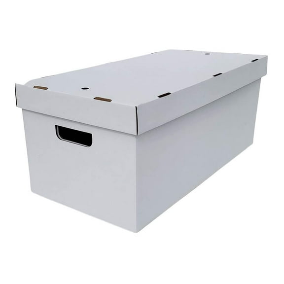 UCANPACK File Storage Box (White Top) 24 x 12 x 10" - 25 Pack Corrugated Storage Boxes for Small Business Packaging Boxes - Made in USA Corrugated Shipping Boxes