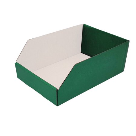 Ucanpack Open Top Corrugated Bin Garage Warehouse Storage OrganizerGreen 6x12x4½" - 50 Pcs