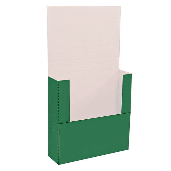 Ucanpack 11 x 8 5/8 x 2" Adjustable Easy Fold Mailer Box, Green Book Mailers For Shipping 50 Pcs, Made In USA - Vinyl Record Boxes, Corrugated Comic Book Shipping Box