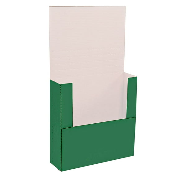 Ucanpack Easy Fold Mailer, Flat Ship Corrugated Shipping Boxes Green 12½x12½x2½" - 50 Pcs