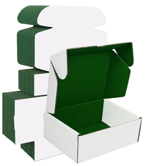 Ucanpack Deluxe Mailer Box Corrugated Moving Boxes 3mm Thick Medium Green, 8 x 8 x 6" - 50 Pcs