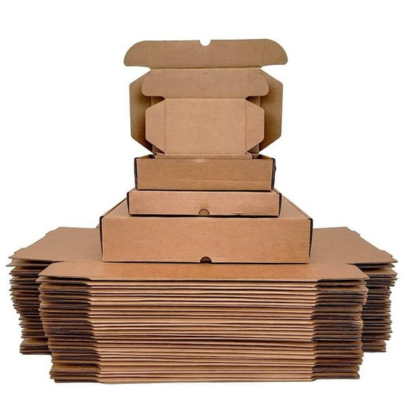 Ucanpack Corrugated Mailer Box Packing Supplies For Moving (200 lb Test) 10 x 10 x 3" Kraft - 50 Pcs