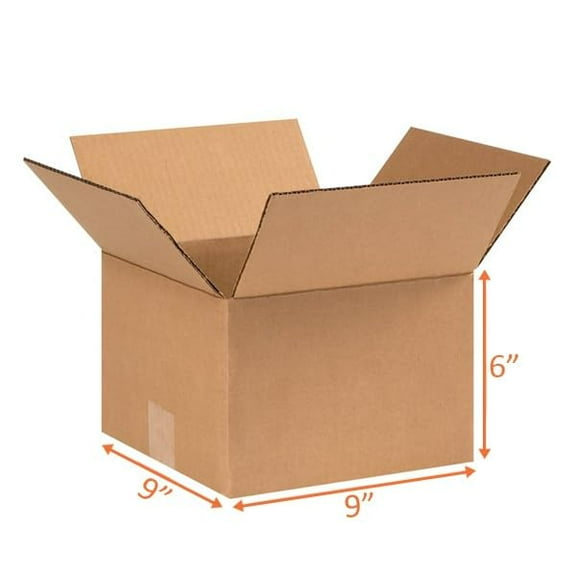 UCANPACK Medium Shipping Boxes 9 x 9 x 6" - 25 Pack Corrugated Shipping Boxes for Small Business Packaging Boxes - Made in USA Corrugated Shipping Boxes