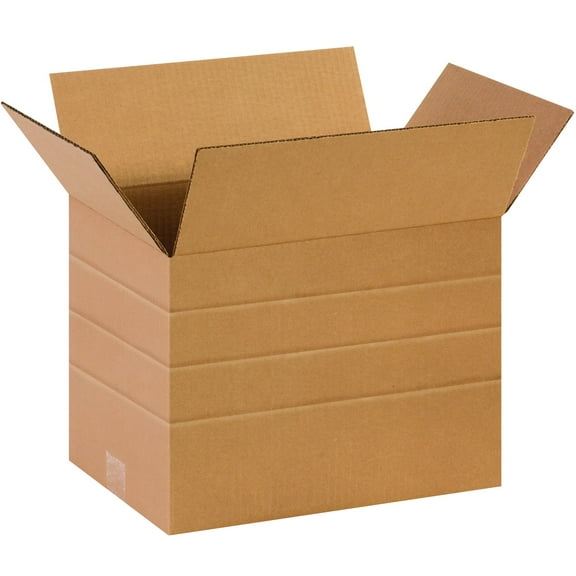 UCANPACK Multi Depth Box (Kraft) 12 x 10 x 8" - 25 Pack Multi Depth Boxes for Small Business Packaging Boxes - Made in USA Corrugated Shipping Boxes