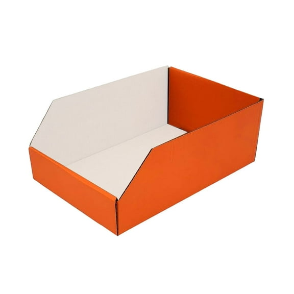 Ucanpack Open Top Corrugated Bin Garage Warehouse Storage OrganizerOrange 10x12x4" - 50 Pcs