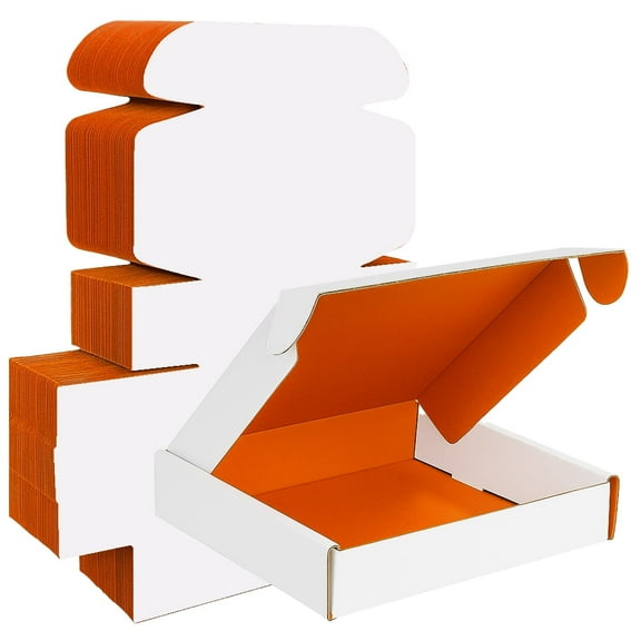 Ucanpack Heavy Duty Deluxe Mailer Box (200lb Test) Medium Cardboard Moving Box Orange, 9 x 7 x 4" - 50 Pcs