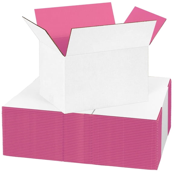 UCANPACK Pink Color Shipping Boxes 11 x 9 x 6" (Color Inside) - 25 Pack Color Shipping Boxes, 11x9x6 Shipping Boxes - Custom Shipping Boxes Made in USA