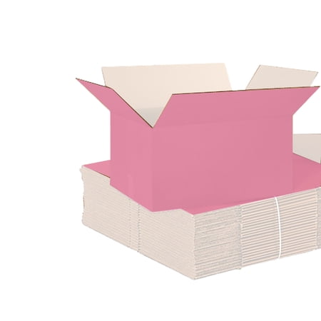 Ucanpack 1/8” Thick Corrugated Shipping Box 25 Pcs, Made In USA- Boxes For Packaging Moving, Pink 9x9x5" Moving Boxes Large, Packaging Box For Small Business