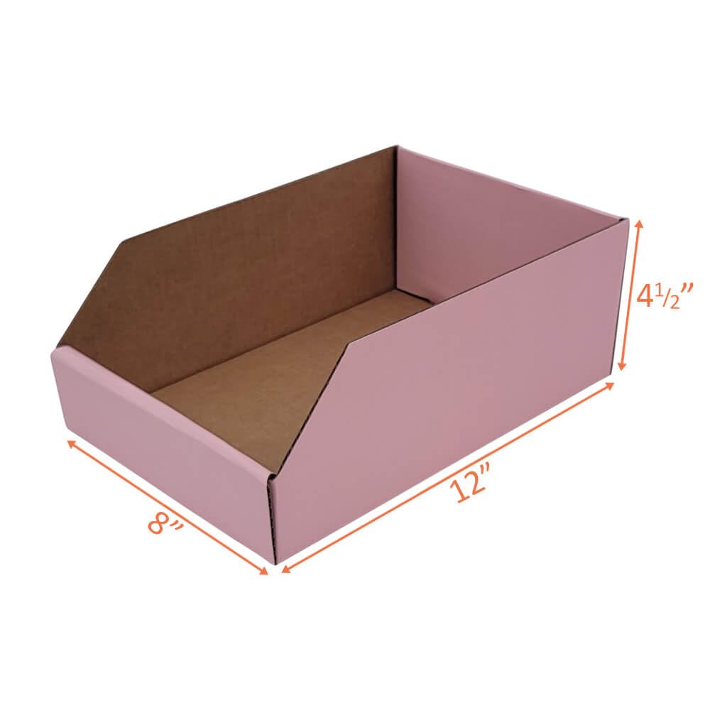 Timirog Small Shipping Boxes – 6x6x2 Inches, 25 Pack Pink Corrugated Cardboard Mailers, Tab Locking For Jewelry, Gifts & Crafts