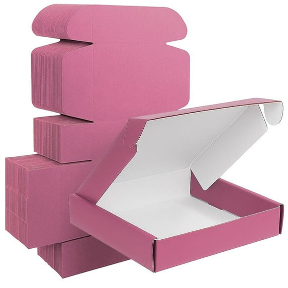 Ucanpack Corrugated Mailer Box ECT-32 Heavy Duty Moving Box Pink Large , 17½ x 11½ x 2" - 50 Pcs