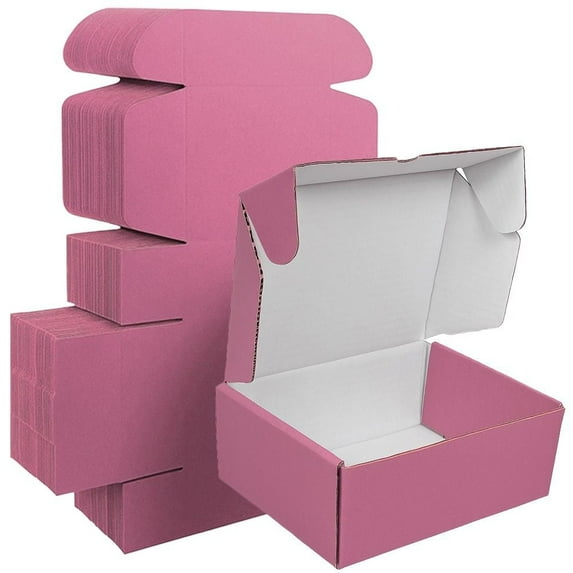 Ucanpack Heavy Duty Boxes For Moving Deluxe Mailer Box Pink Small , 4¼ x 6 x 4" - 50 Pcs