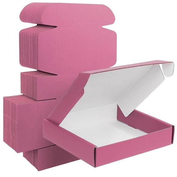 Ucanpack Corrugated Mailer Box Packing Supplies For Moving Pink Medium , 8 x 8 x 2" - 50 Pcs