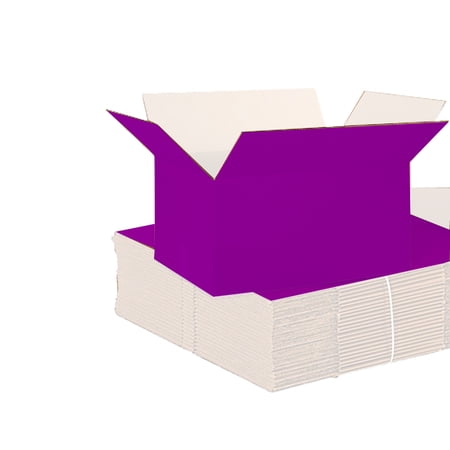 Ucanpack 9x9x5" Cardboard Storage Box, 25 Pcs Large Moving Boxes, Made In USA- Shipping Boxes For Small Business,1/8 Thick Purple Corrugated Shipping Box, Custom Box For Craft