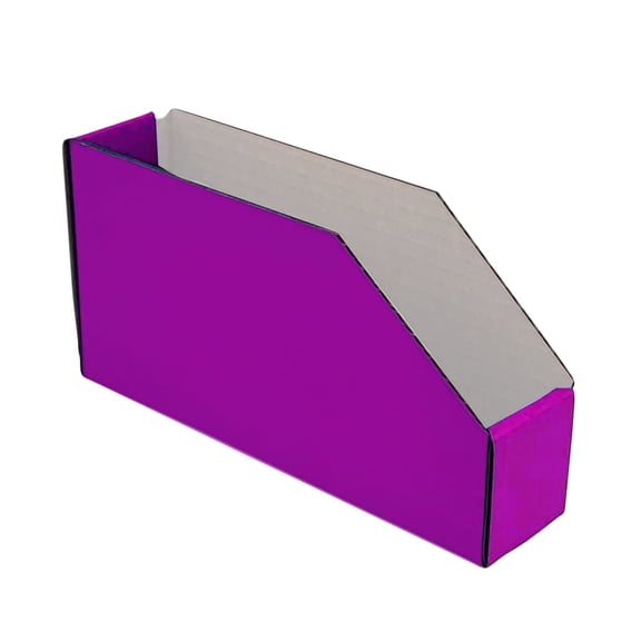 Ucanpack 50 Pack Corrugated Storage Bins Heavy-Duty Cardboard Organizer Boxes, Purple - 4x9x4"