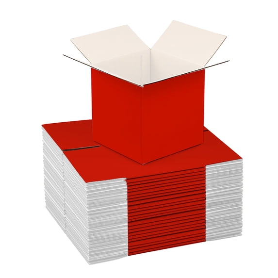 Ucanpack 1/8” Thick Corrugated Shipping Box 25 Pcs, Made In Usa- Boxes For Packaging Moving, Red 11x11x11" Moving Boxes Large, Packaging Box For Small Business