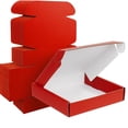 thumbnail image 1 of Ucanpack Deluxe Mailer Box Medium Corrugated Moving Boxes 1/8" Thick Red , 10 x 8 x 1½" - 50 Pcs, 1 of 10