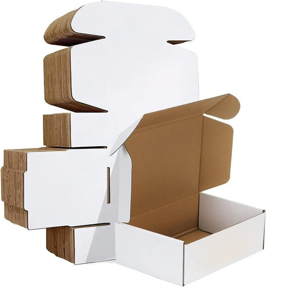 Ucanpack Corrugated White Mailer Box ECT-32 Heavy Duty Moving Box Small , 5 x 3 x 3" - 50 Pcs
