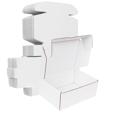Ucanpack White Boxes Corrugated Mailer Moving Supplies 12 x 12 x 4" 50/Bundle