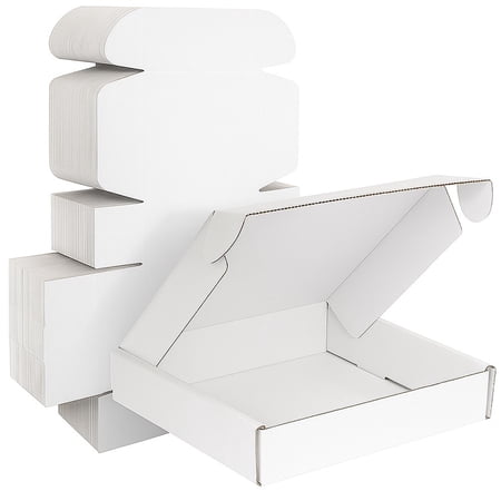 Ucanpack White Corrugated Mailer Box, Small Business Packaging Supplies E Flute Small, 7 x 7 x 3" - 50 Pcs