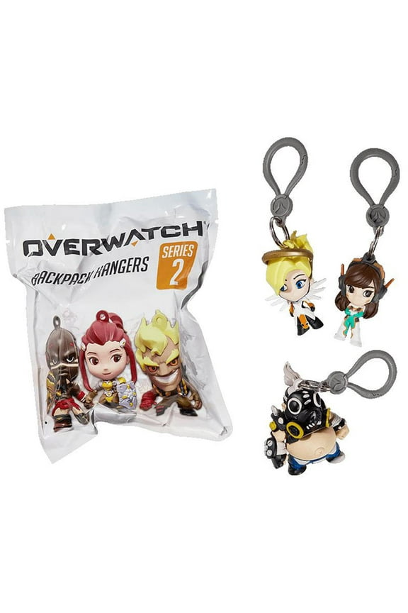 Overwatch Clip On Hanger Keychain, Multicolor, 3 Piece