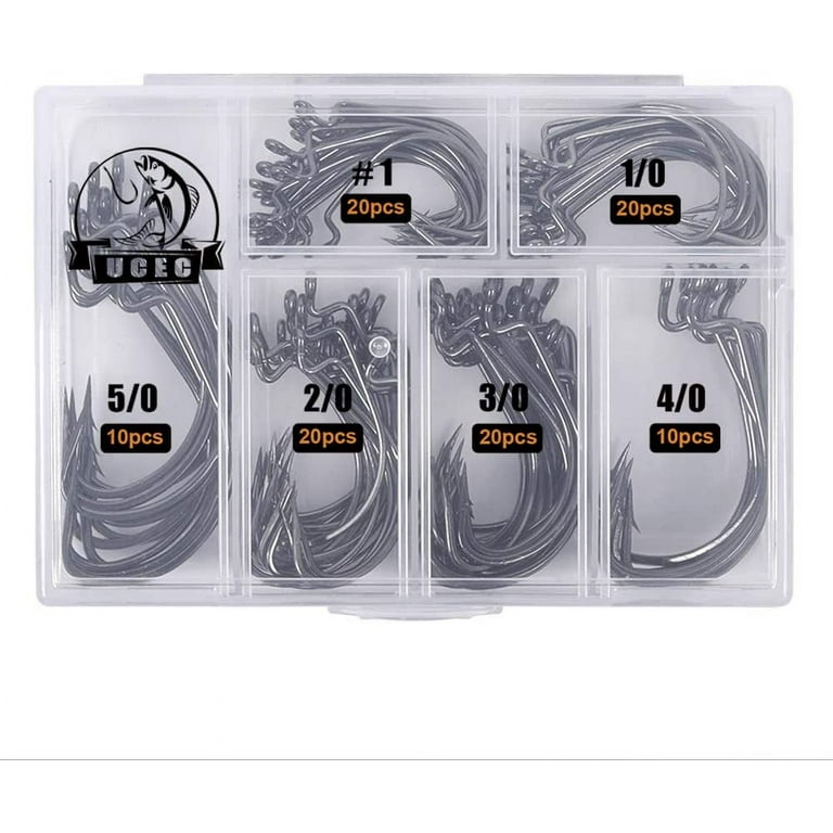 UCEC 100 pcs 2X Strong Fishing Hooks UCEC 100 pcs 2X Strong Fishing Hooks
