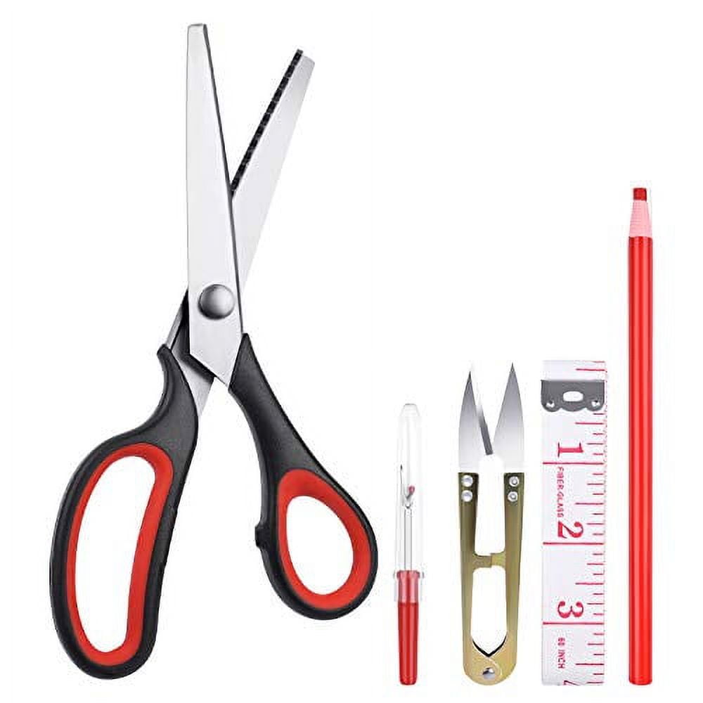 UCEC Pinking Shears for Fabric, Strong & Sharpe Serrated Soft Grip