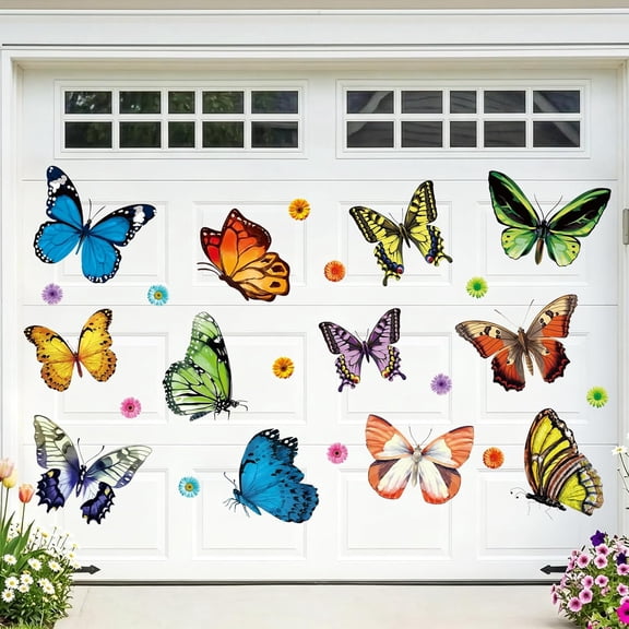 UCEI 24Pcs Butterfly Garage Door Magnets Large Spring Summer Magnetic
