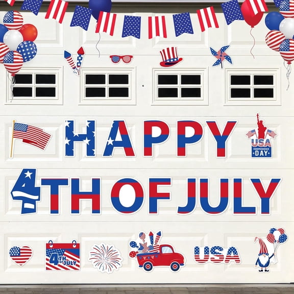 UCEI 26 Pcs 4th of July Garage Door Magnets Patriotic Car Magnetic Decor