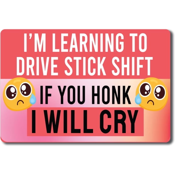 UCEI Funny Stick Shift Student Driver Car Magnet Rectangular 4x6 Inch