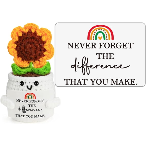 UCEI Sunflower Plush Toy Teacher Appreciation Gift with Card Never Forget