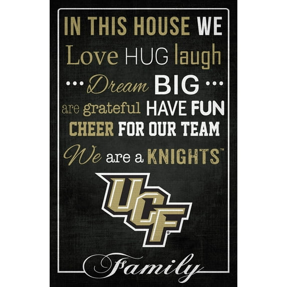 UCF Knights 17'' x 26'' In This House Sign