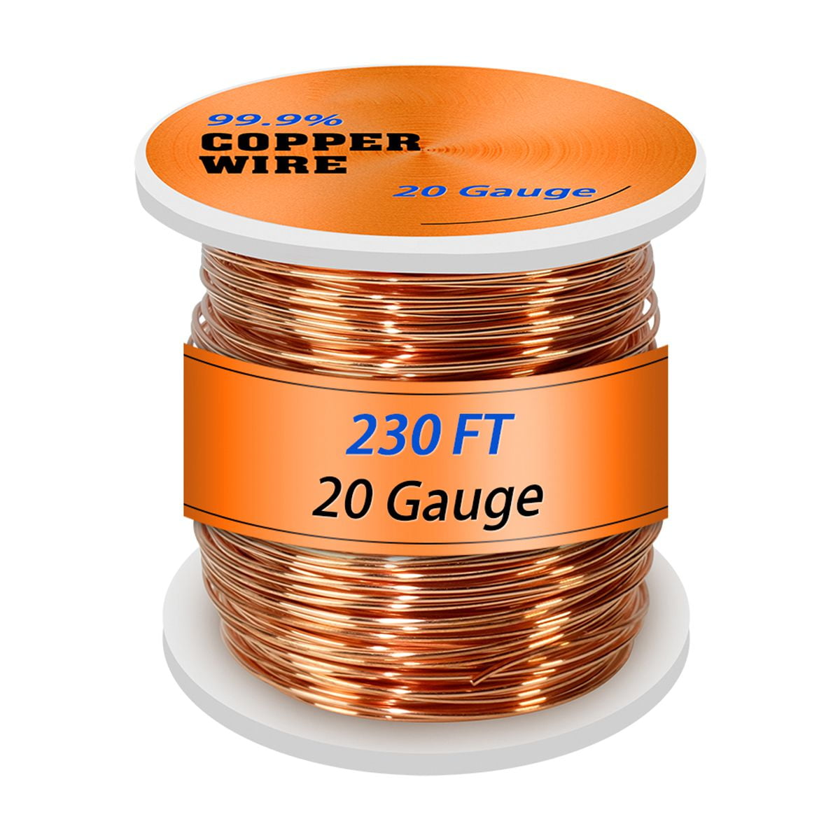 UCINNOVATE 20 Gauge Copper Wire, 20AWG 230FT Soft Pure Copper Wire for Jewelry Making, 0.8mm Diameter Craftwire Jewelry Wire
