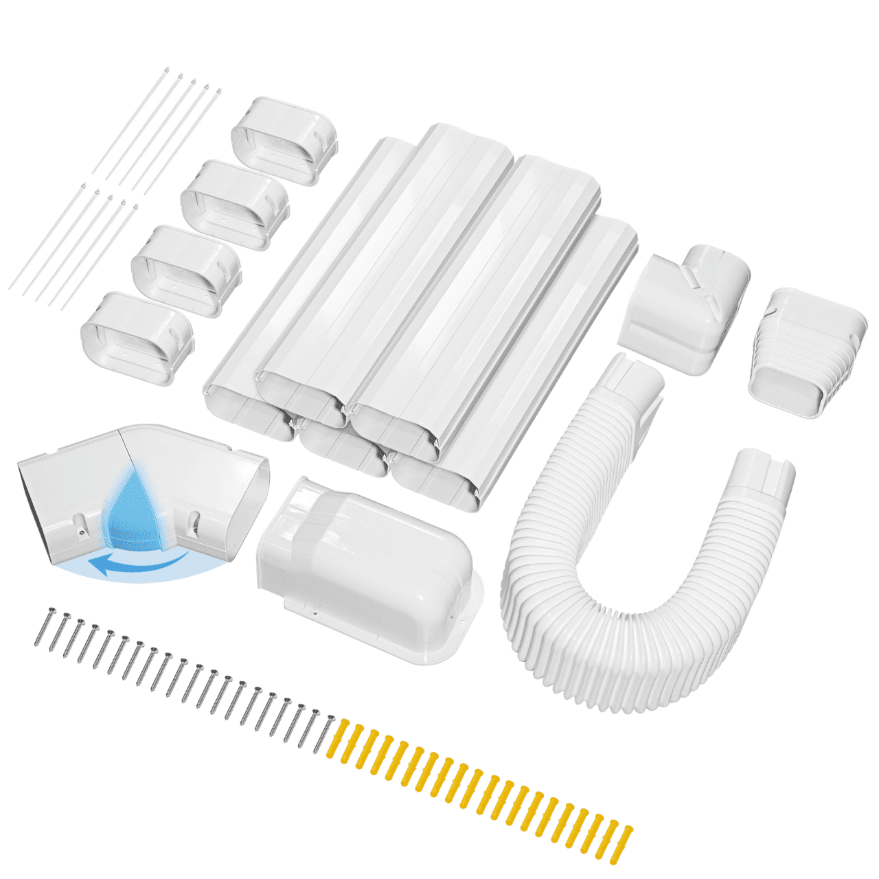 UCINNOVATE 4 inch Extra Wide Mini Split Line Set Cover, 10FT Upgrade ...