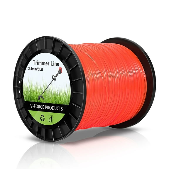 UCINNOVATE 5 Pound by 1420ft Weed Eater String,  2.4 mm / 095 Inch StringTrimmer Line in Spool, 095 Trimmer Line Heavy Duty, Round 5lb Weed Wacker String for Mower, Orange