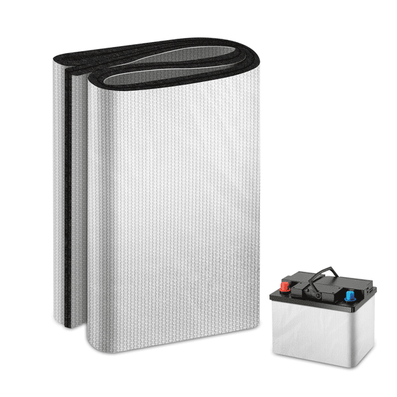 UCINNOVATE Universal Car Battery Blanket, 40"x7" Battery Insulation Kit for Cold Weather, Thermal Wrap Heat Shield Barrier for Car Vehicle Truck Marine RV Battery, Extreme Temperature Protection Cove