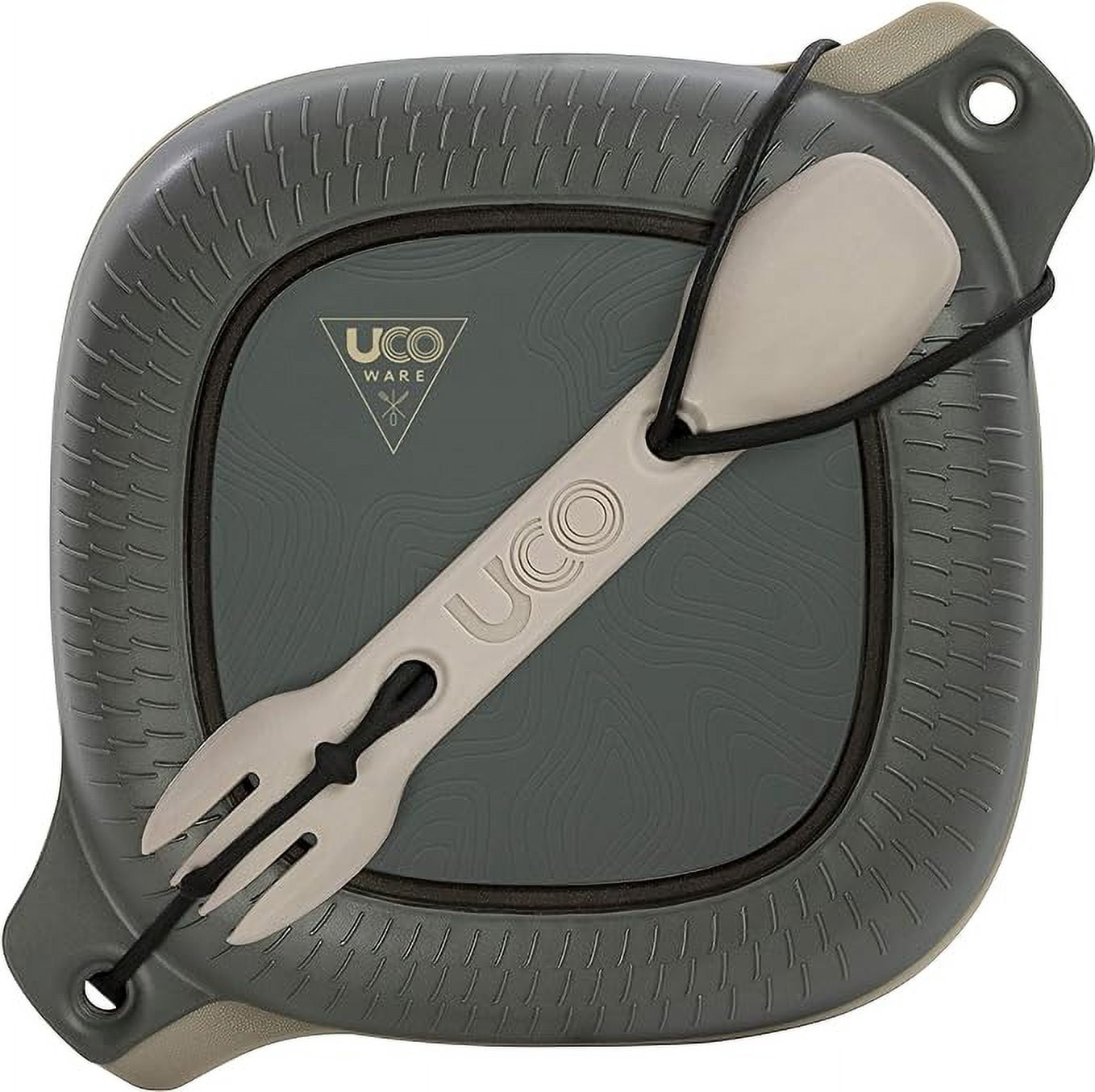 UCO 4Piece Camping Mess Kit with Bowl, Plate and 3in1 Spork Utensil