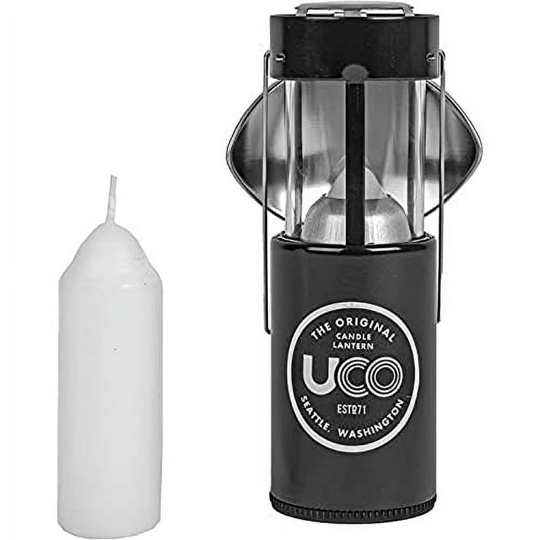 UCO Original Candle Lantern Kit with 2 Survival Candles, Light Projector  and Cocoon Case, Gray