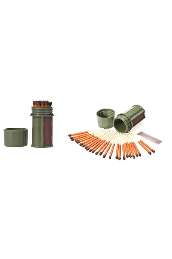 Stormproof 25 Match Kit Dark Green Container - 2 Pack