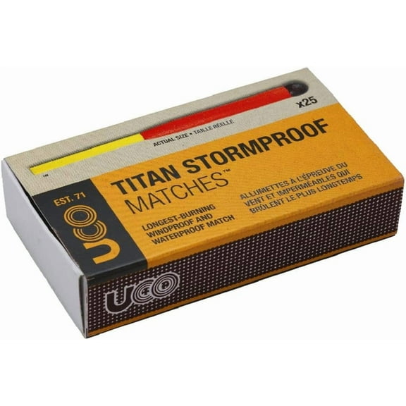 UCO Titan Stormproof Long Burning Waterproof and Windproof Matches (25 Count)