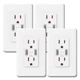 thumbnail image 1 of UCOMEN 4-Pack High-Speed USB Wall Outlet - 15A Tamper-Resistant Duplex Outlets with Dual USB Ports, 3.4A Total Output, Smart Charging, and Compact Design in White, 1 of 9